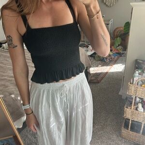 H&M Black Smocked Tank Top